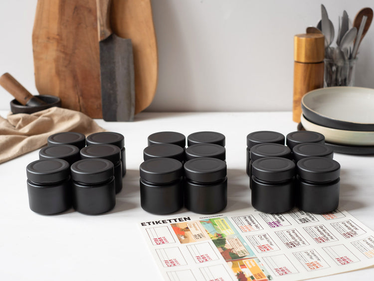 18er-Set Aromagläser klein inkl Etikettenbogen | Direkt vom Feld