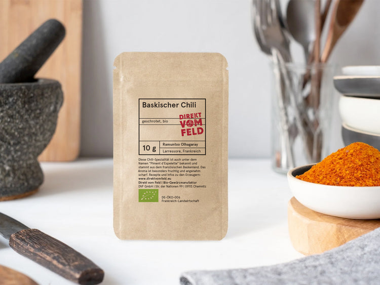Baskischer Chili Probiertüte | Biogewürze Direkt vom Feld