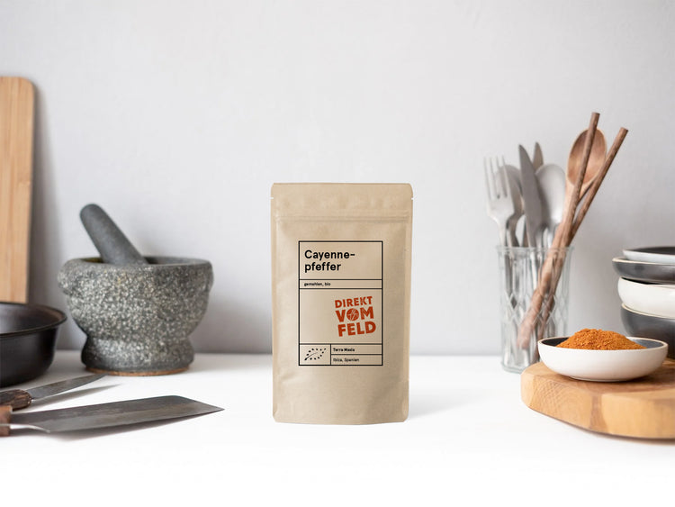gemahlener Cayennepfeffer 50 g im Nachfüllpack | Biogewürze Direkt vom Feld