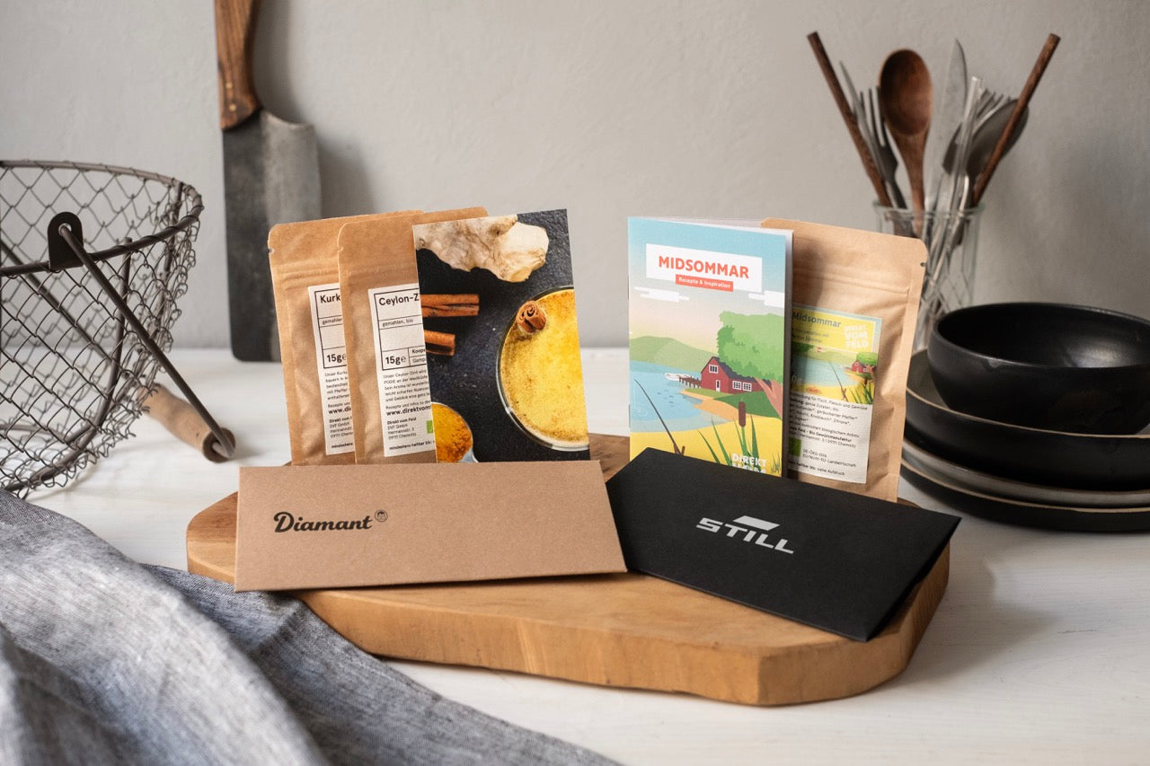 Direkt vom Feld Firmengeschenke Werbegeschenk zum Kochen Gewürze