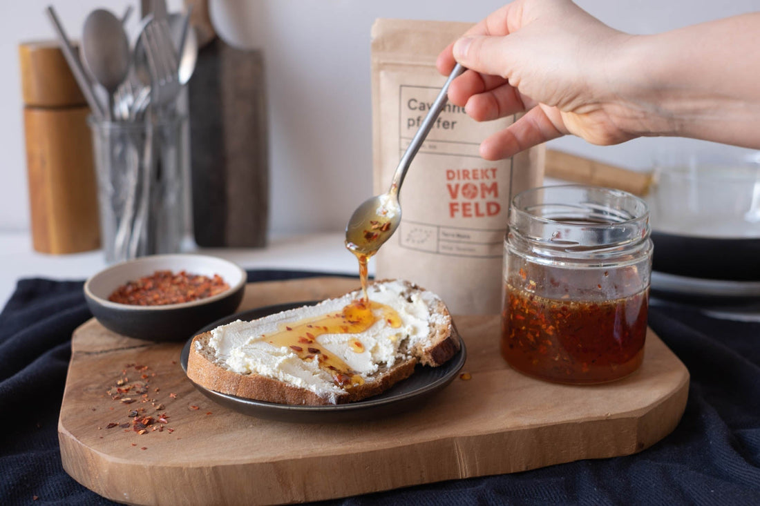 Chili Honig mit Cayennepfeffer