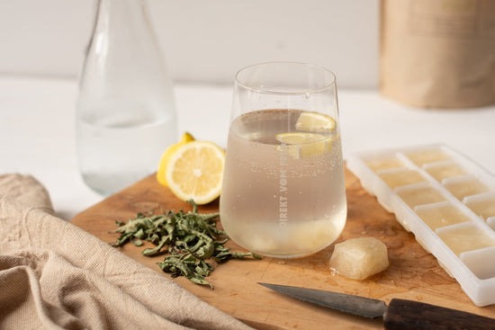 Erfrischende Zitronenverbene-Sirup-Eiswürfel