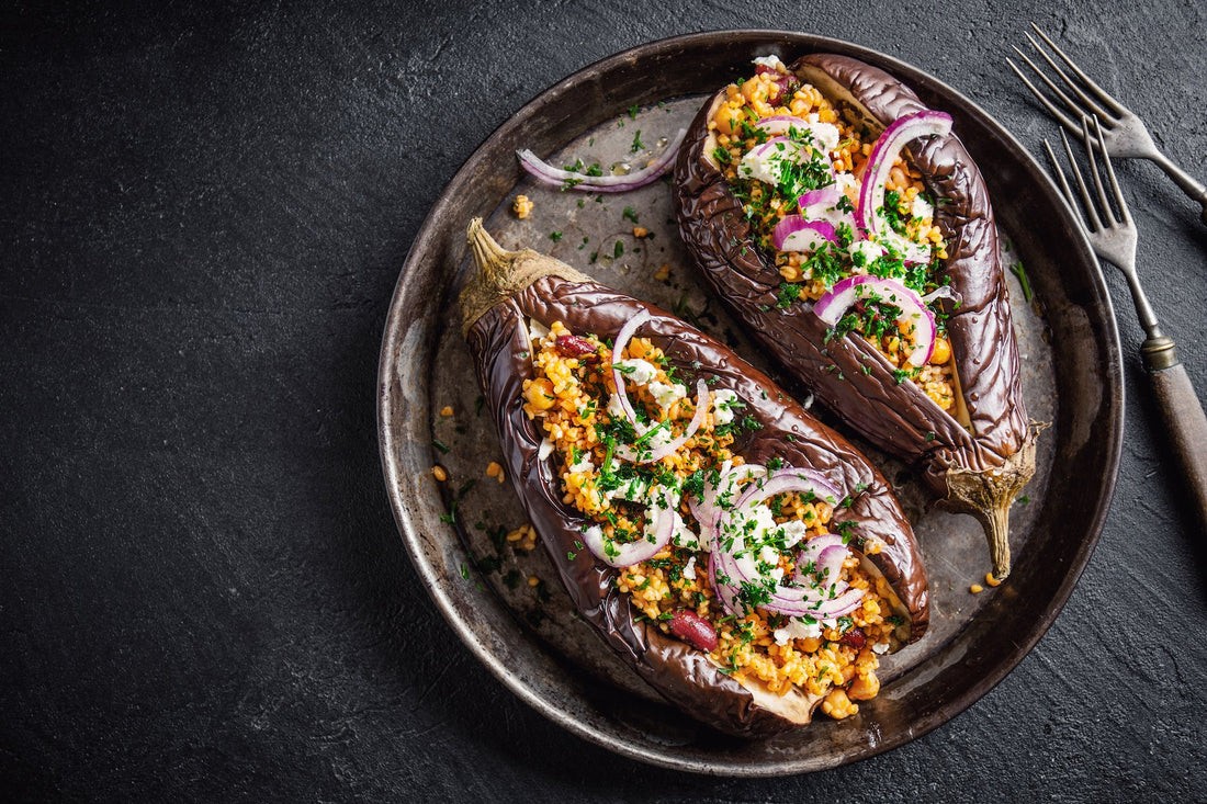 Gefüllte Aubergine mit Berg-Oregano und Feta - Direkt vom Feld