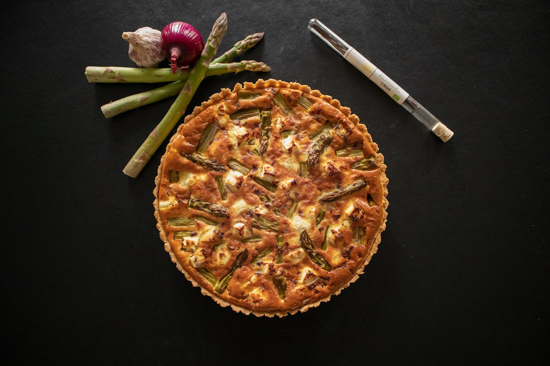 Herzhafte Spargelquiche mit Vanille - Direkt vom Feld