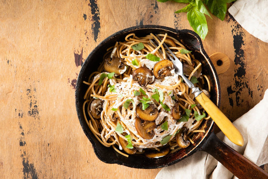 One-Pot-Pasta in Miriquidi-Pilzsoße - Direkt vom Feld