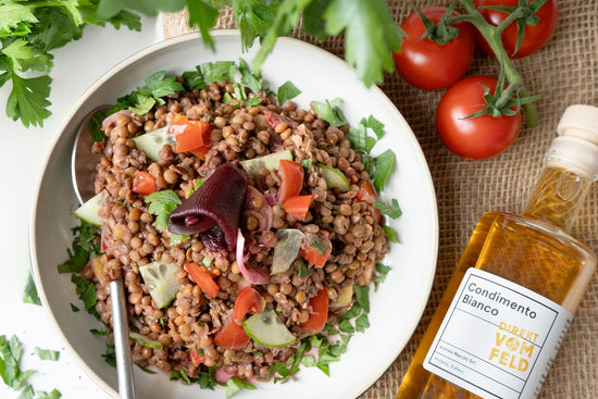 Warmer Linsensalat mit Roter Beete & Condimento - Direkt vom Feld