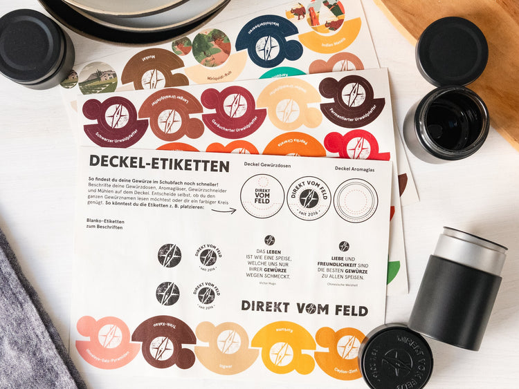 Etiketten für Gläser und Dosen - Direkt vom Feld