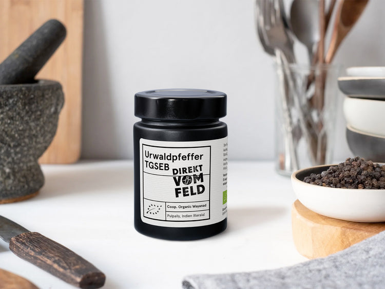 Urwaldpfeffer TGSEB im Aromahlas | Biogewürze Direkt vom Feld