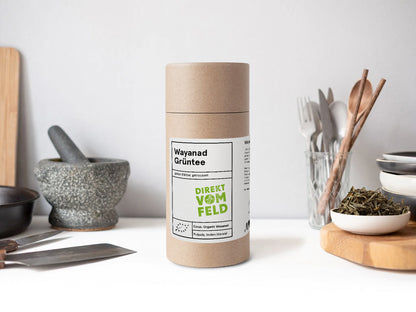 Wayanad Grüntee 150 g in der Teedose | Bio-Tee Direkt vom Feld