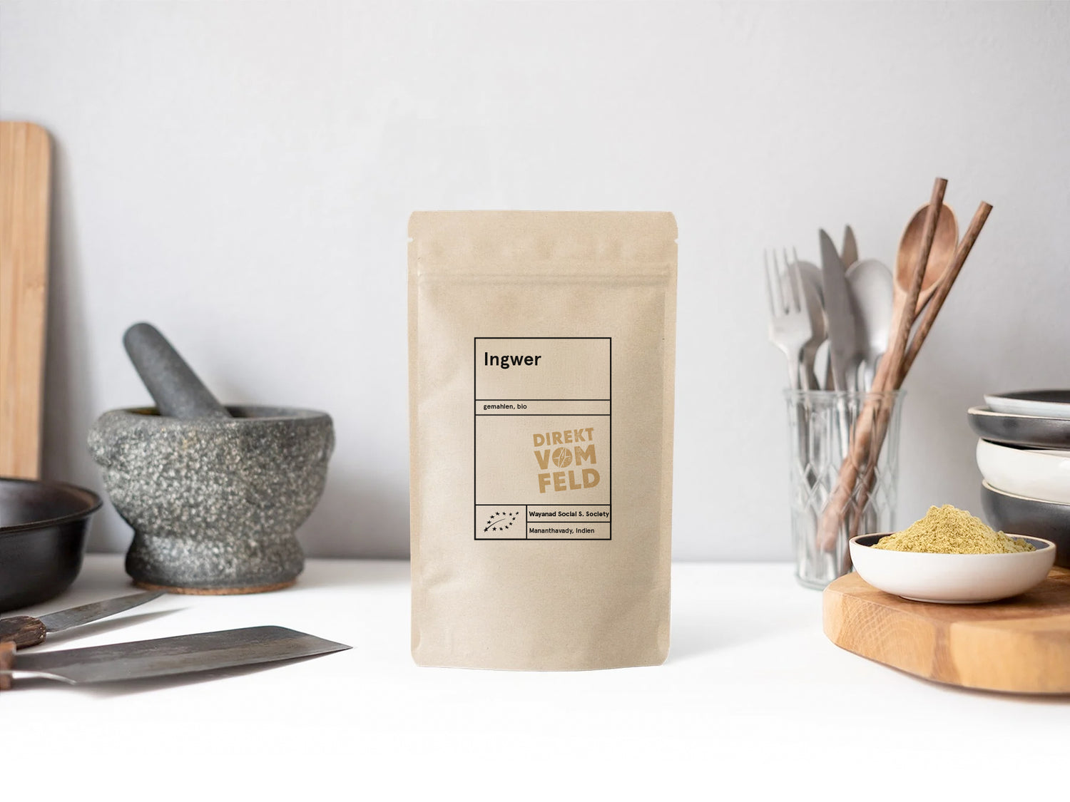 Ingwer gemahlen im Nachfüllpack | Biogewürze Direkt vom Feld