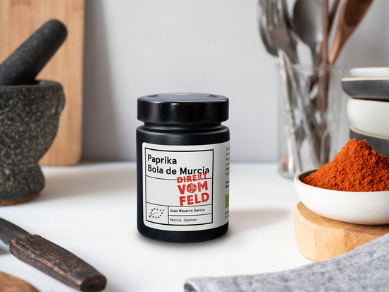 Aromaglas mit Paprika Bola de Murcia | Biogewürze Direkt vom Feld