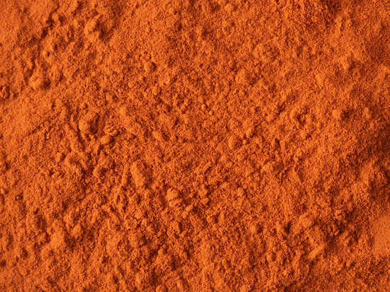 Detailaufnahme Pulver Paprika Bola de Murcia | Biogewürze Direkt vom Feld