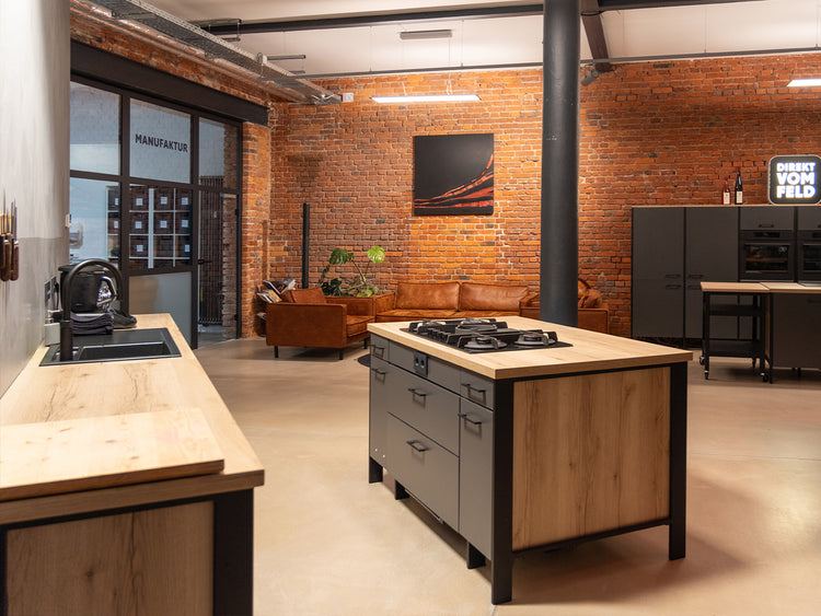 Unsere Workshopküche in der Gläsernen Manufaktur in Chemnitz