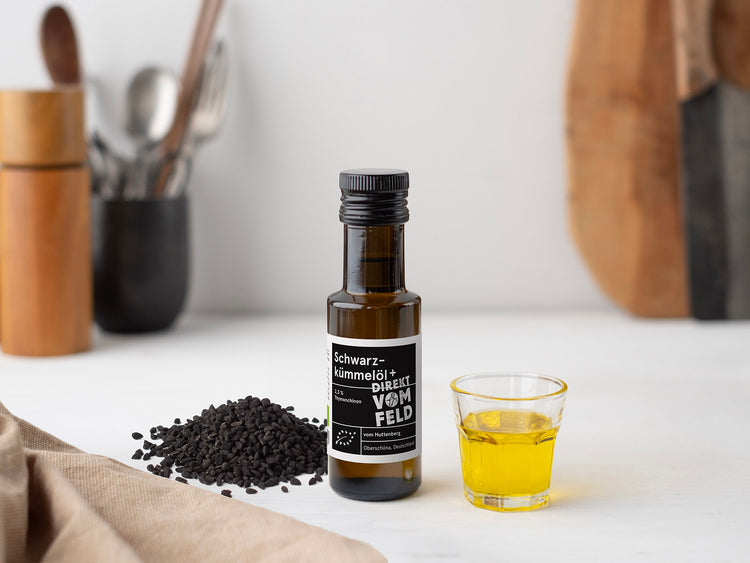 100 ml Bio-Schwarzkümmelöl mit 2,3 % Thymochinon-Gehalt | Hofmanufaktur vom Huttenberg