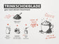 Anleitung Trinkschokolade | Kakaopulver+Milch+Gewürze+Süße=perfekte Trinkschokolade nach deinem Geschmack
