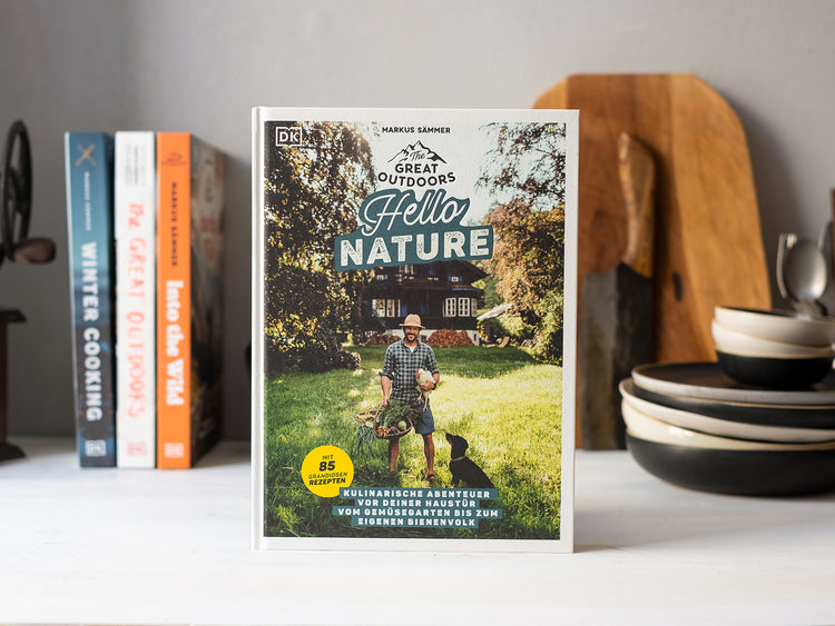 The Great Outdoors - Hello Nature - Kochbuch Frontseite | Direkt vom Feld, Bio-Gewürze