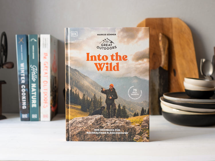 The Great Outdoors - Into the Wild - Kochbuch Frontseite | Direkt vom Feld, Bio Gewürze
